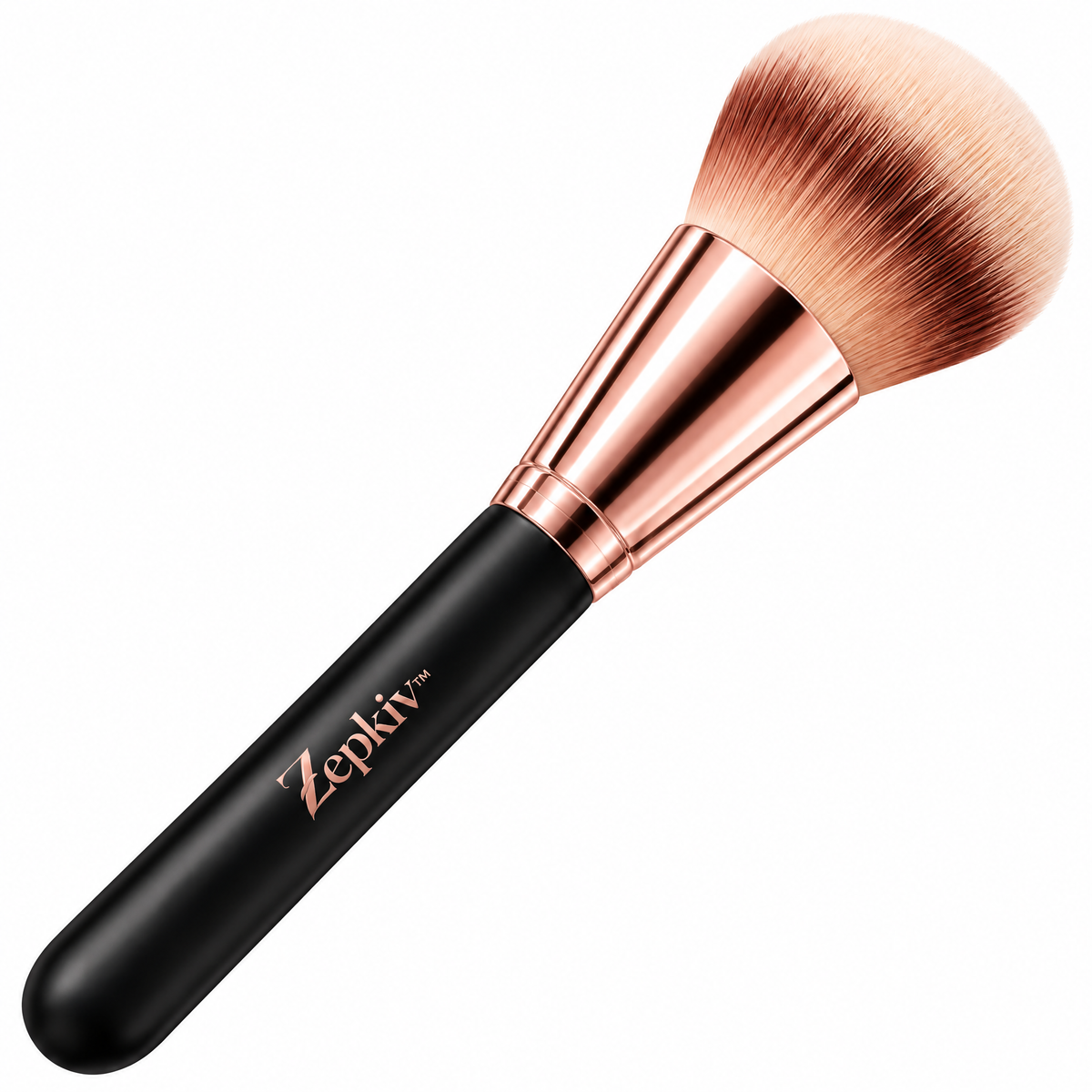 Rose Gold Fluffy Powder Brush — detail view