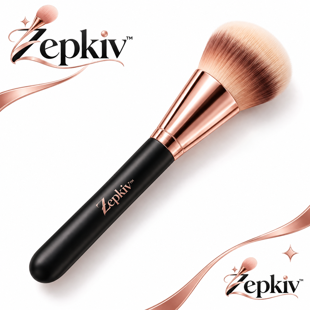 Rose Gold Fluffy Powder Brush — main product view