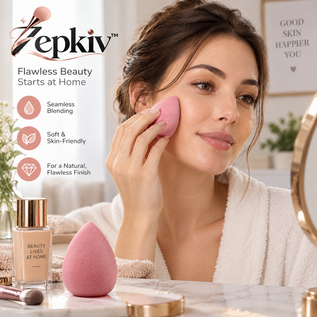 Pink Teardrop Makeup Blending Sponge — styling inspiration