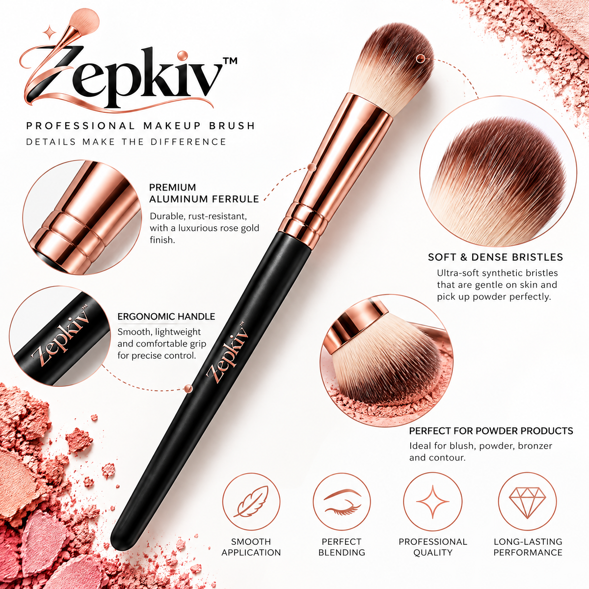 Tapered Eyeshadow Blending Brush — features