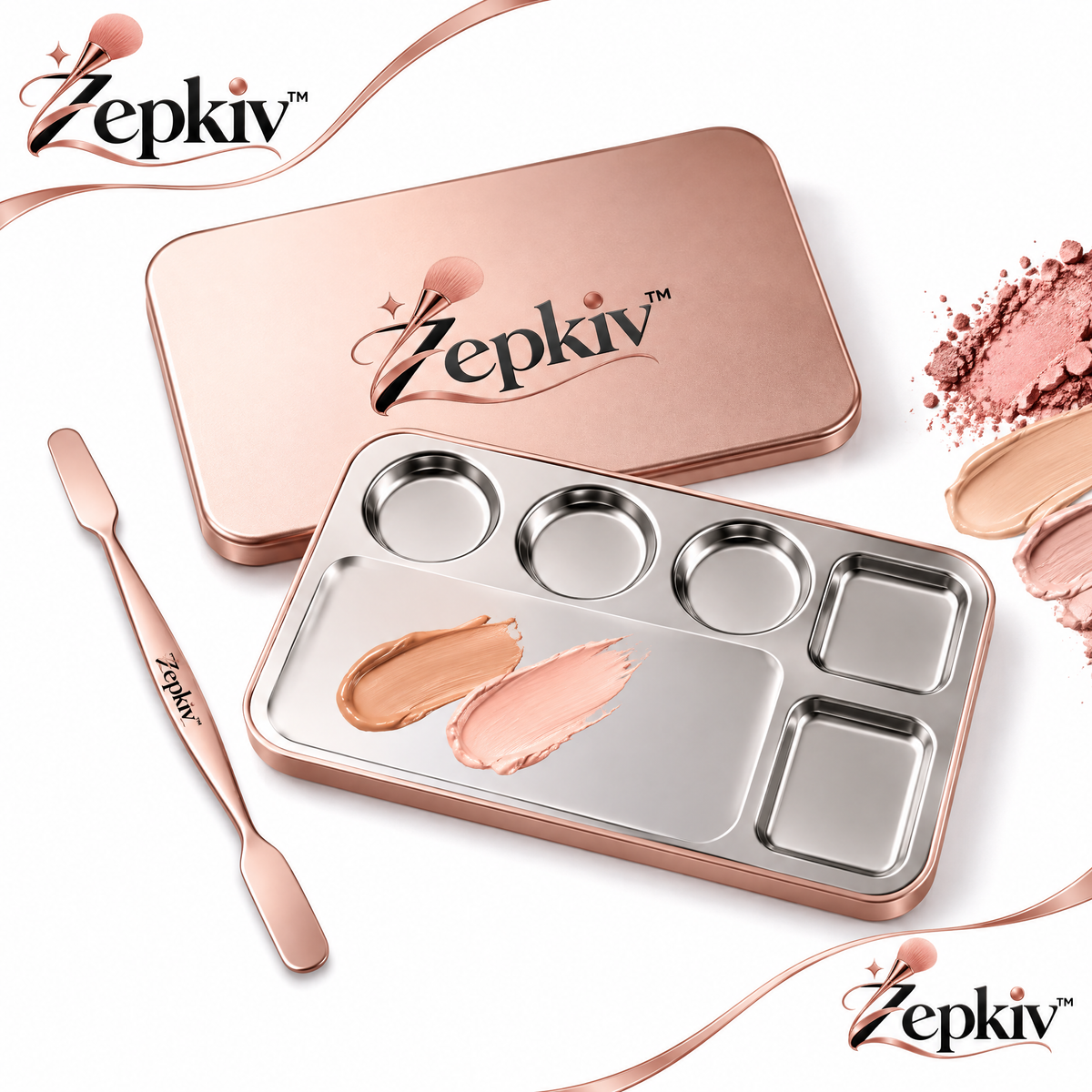 Makeup Mixing Palette & Spatula Set — main product view