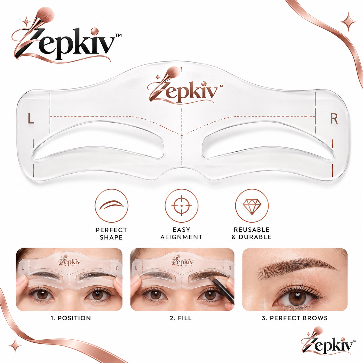 Reusable Eyebrow Shaping Stencil — main product view