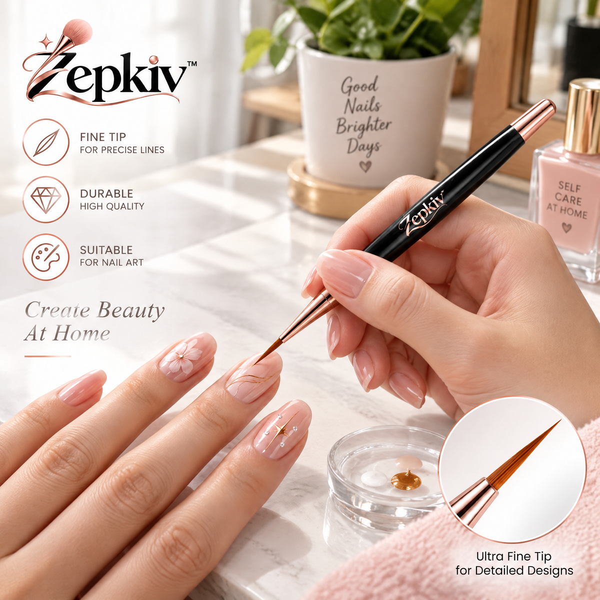 Fine Tip Nail Art Liner Brush — styling inspiration
