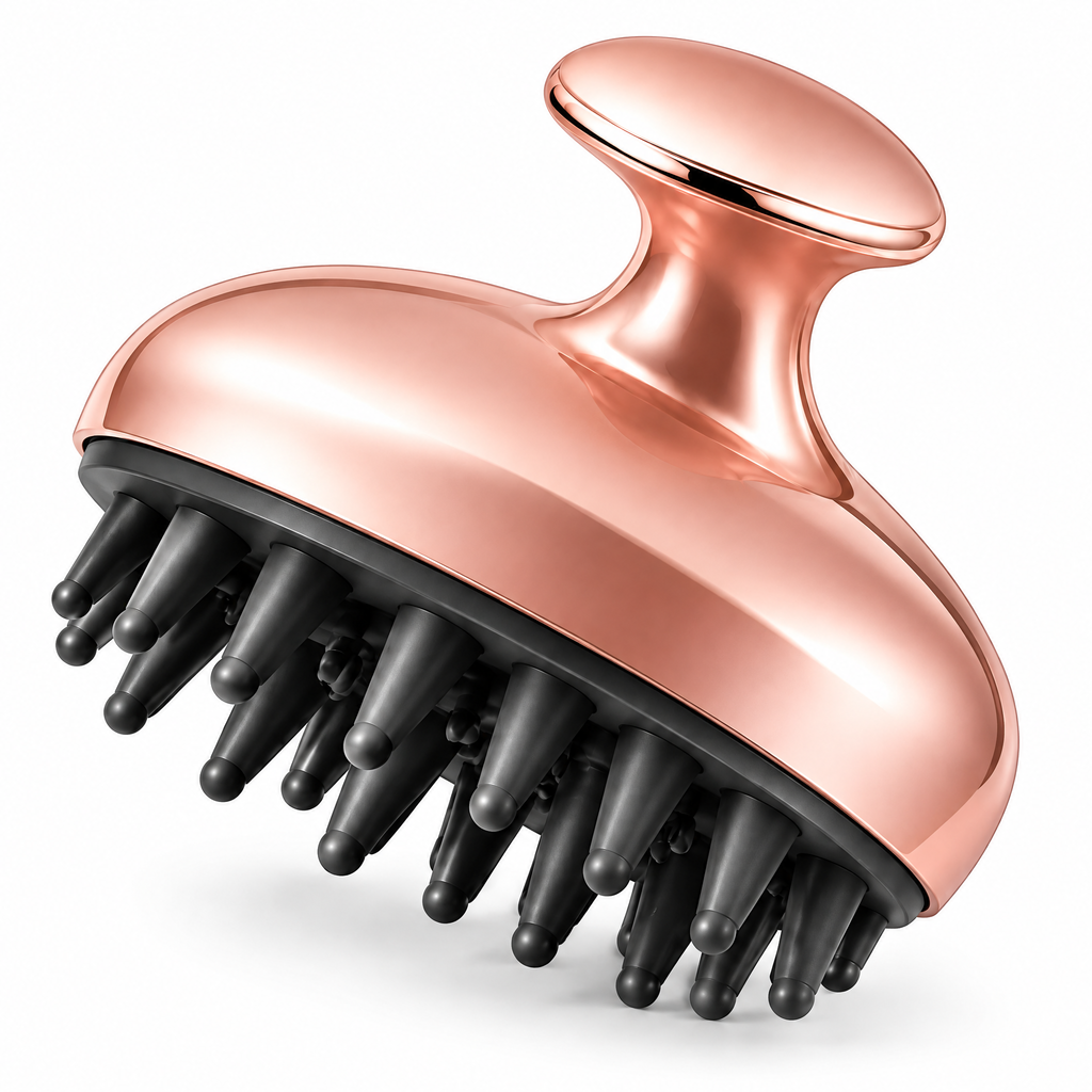 Rose Gold Scalp Massage Shampoo Brush — detail view