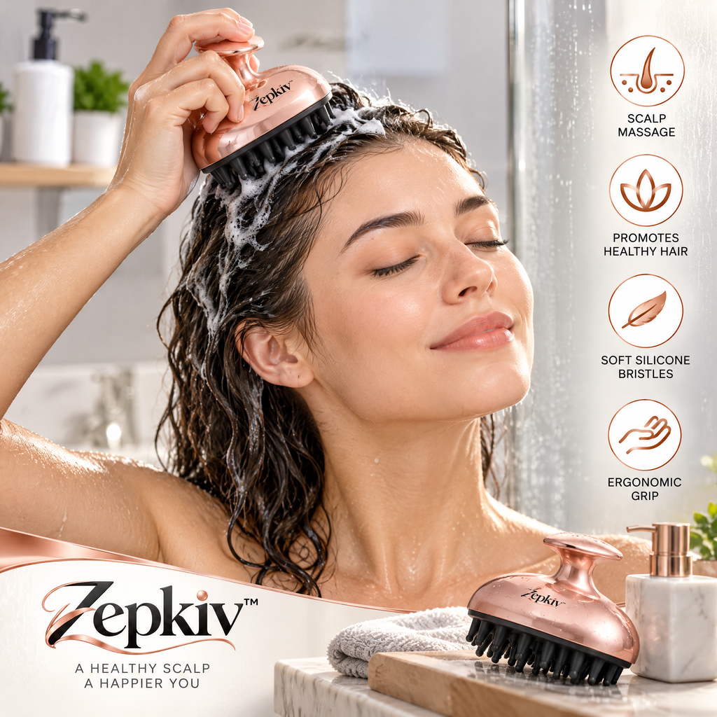 Rose Gold Scalp Massage Shampoo Brush — styling inspiration