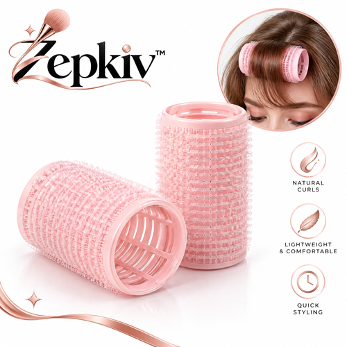 Pink Self-Grip Hair Roller Set — product presentation