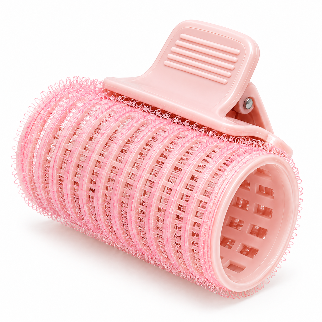 Pink Self-Grip Hair Roller Set — detail view